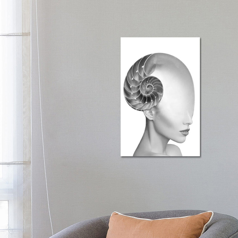 Shell Lady by Tatiana Amrein - Wrapped Canvas Print, 66.04 cm H x 45.72 cm W x 3.175 cm D