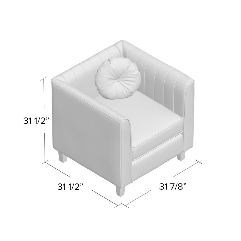 Berton Velvet Armchair, Gray 