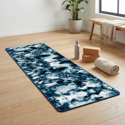Abstract Marble Pattern Non-Slip Exercise and Yoga Mat