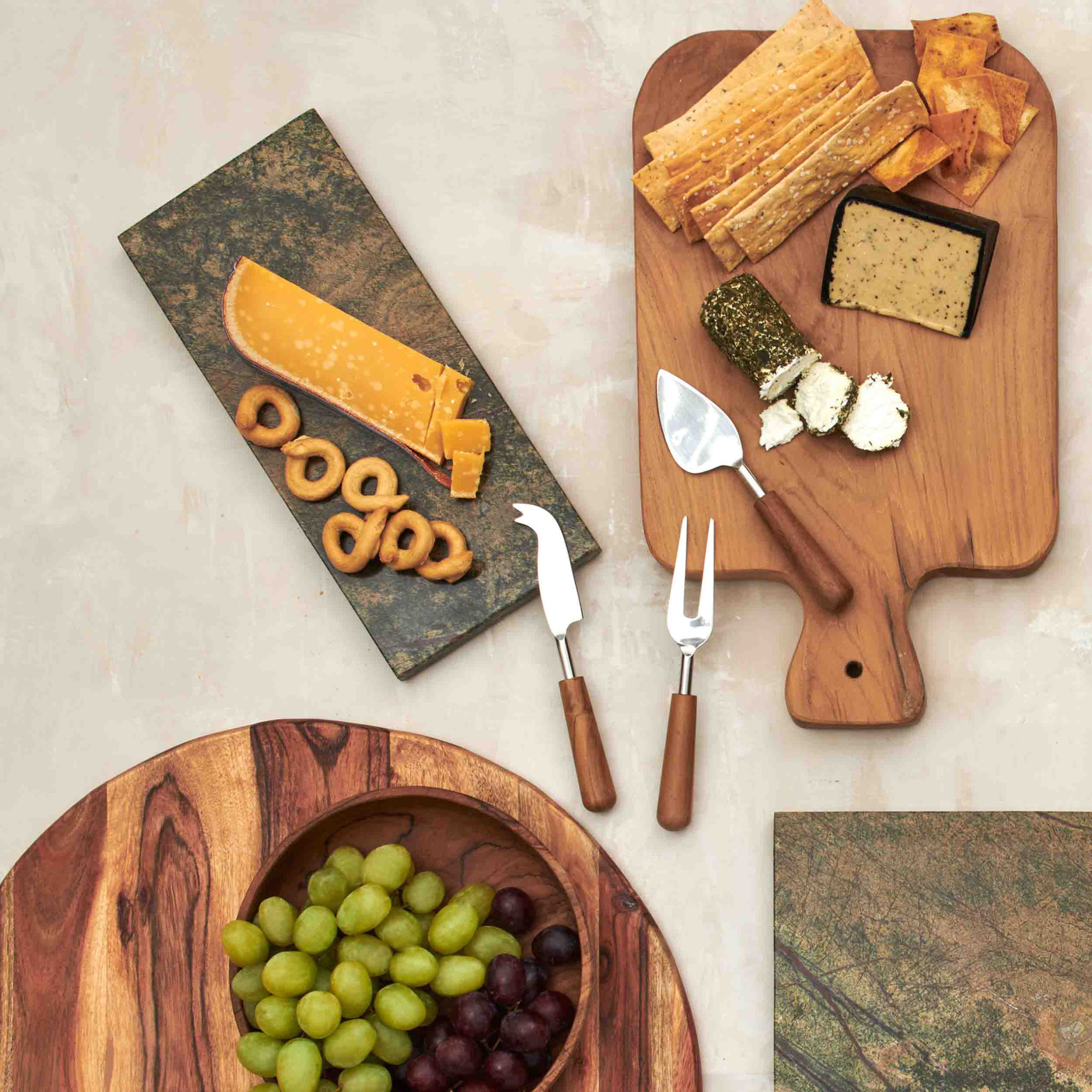 Piedmont Marble Cheese Board, 0.4" H x 12" L x 5.5" W