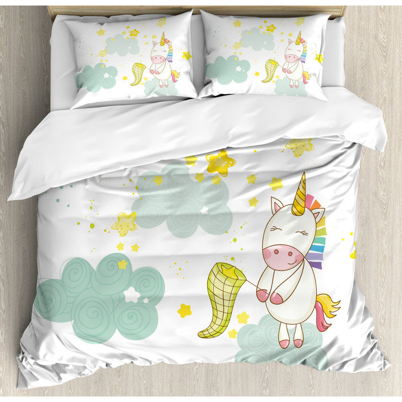 Ensemble de housse de couette baby on moelleux clouds Unicorn, Très grand