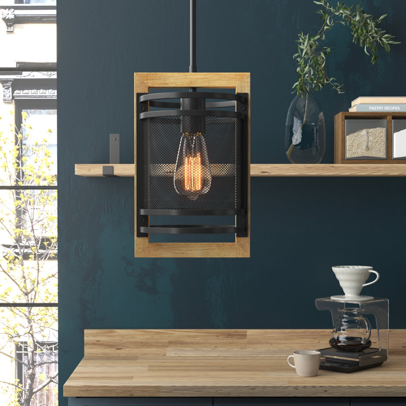 Luminaire suspendu rectangulaire à 1 lumière Shelton
