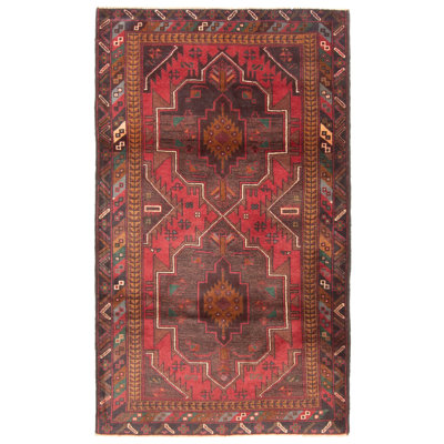 Tapis rouge Teimani 3 pi 0 po x 5 pi 2 po