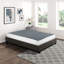 Sommier pour très grand lit, structure en métal noir, housse en tissu texturé, 12 supports, hauteur de 8,5 po, sommier facile à installer: 1 pièce noire avec H, configuration à 12 lattes, capacité de 700 lb, accessoire de chambre à coucher