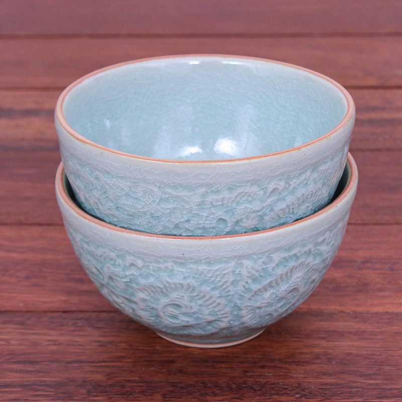 Bishaan 8 oz. Bol à riz Antique Flora