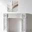 Foyer autoportant en bois massif blanc