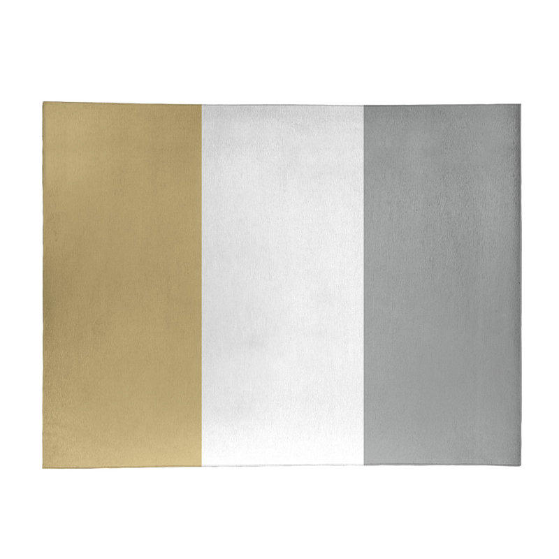 Tapis doré/gris, Rectangle 8 pi x 10 pi