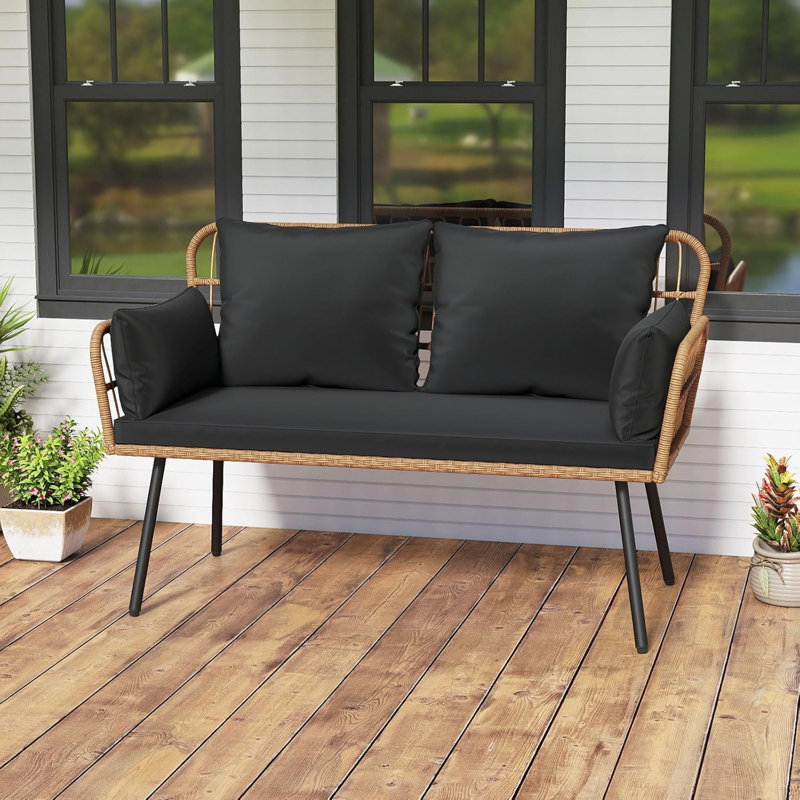 60cm Wide Curved Patio Sofa