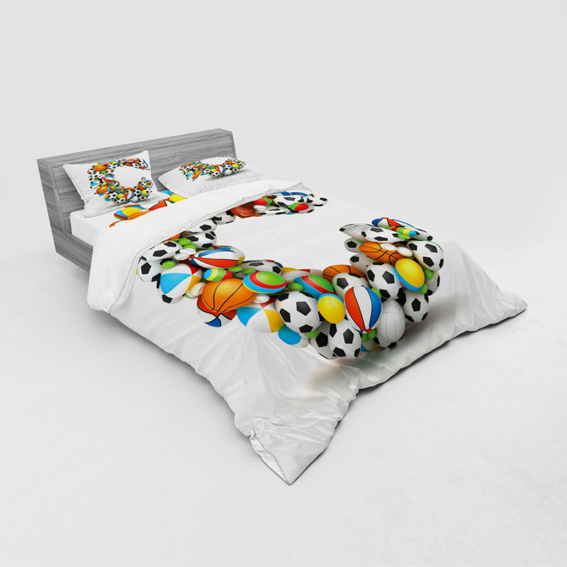 Ensemble de housse de couette lettre c, Housse de couette grand + 3 pièces supplémentair