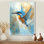 Martin-pêcheur au bord de la rivière - oiseau, art mural