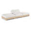 Canapé modulaire 3 pièces en tissu chenille 120 po Turin-407773592-407773594