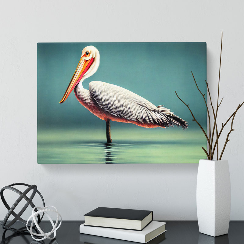 Pelican Portrait - Wrapped Canvas, 50cm H x 76cm W x 3cm D