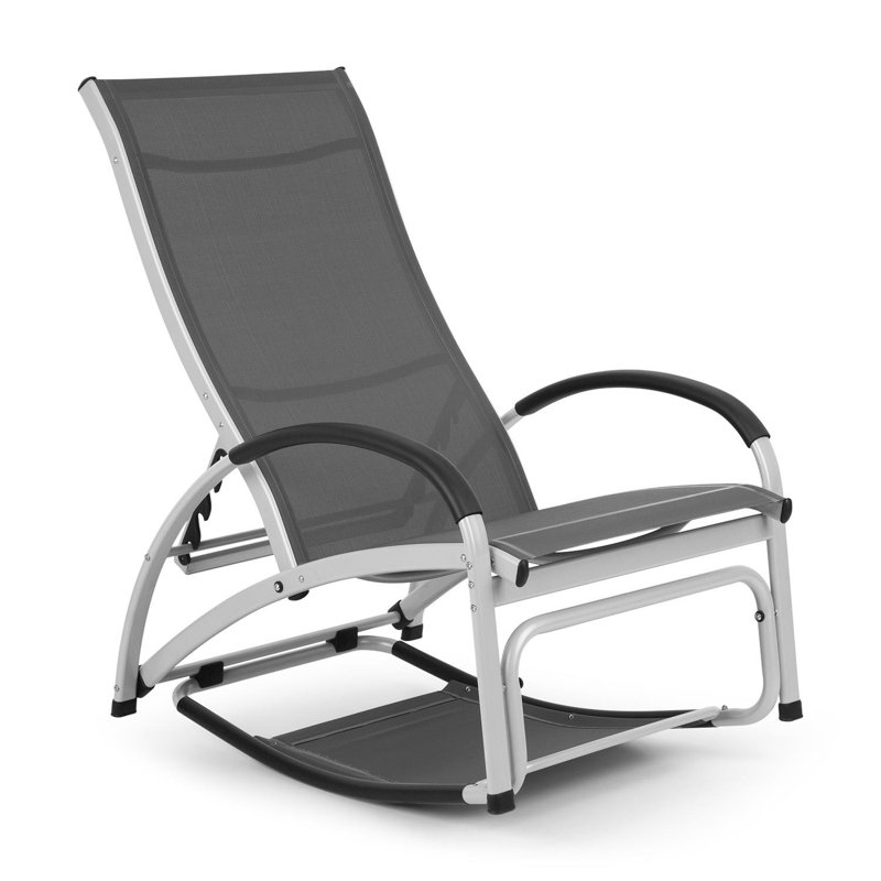 162cm Long Reclining Single Chaise, White/Grey