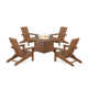 High-Density Polyethylene (HDPE) Outdoor Adirondack Chair With Table