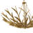 6 - Light Artisanal Foliage Basin Gold Leaf Chandelier