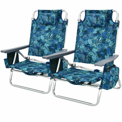 Aluminum Lightweight Portable Folding Beach Chair With Headrest