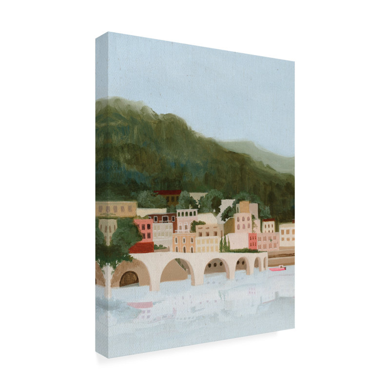 Art mural sur toile tendue - Grace Popp «Mountains by the Sea II» pour décoration de salon, de chambre à coucher ou de bureau - 18 x 24