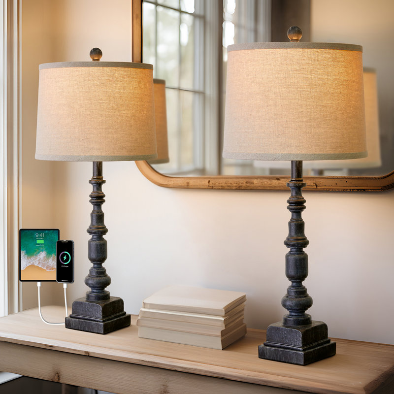 Dezmon Resin USB Table Lamp