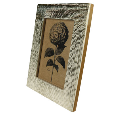 Cadre, résine ivoire et feuille d'or - 5 x 7