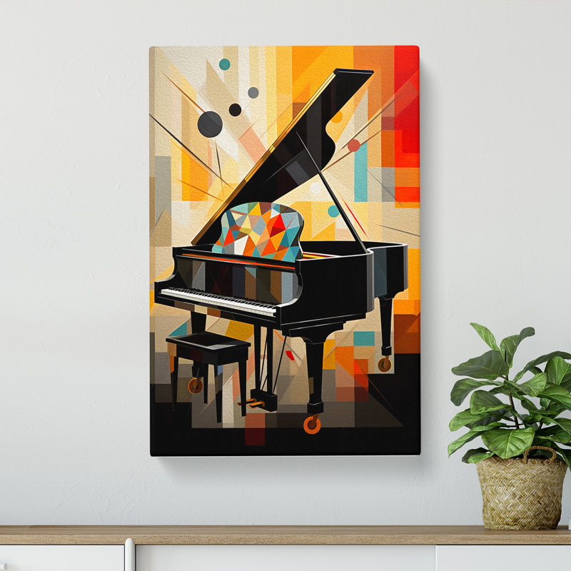 Piano Geometric - No Frame Print, 60cm H x 40cm W x 3cm D