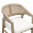 Eldora 7-Piece Mid-Century Modern Dining Set With Cane Back Chairs And Rectangular Pillar Base Table