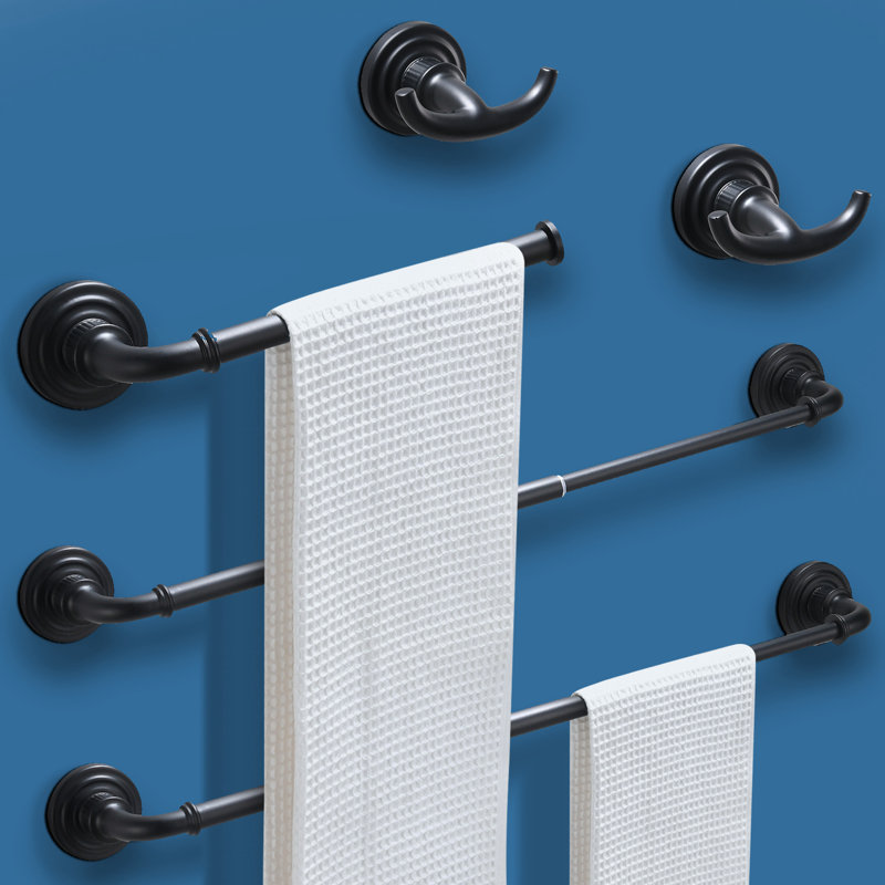 Bathroom Hardware Set, Matte Black