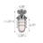 Gillingham 1-Light Ceiling Light In Polished Chrome