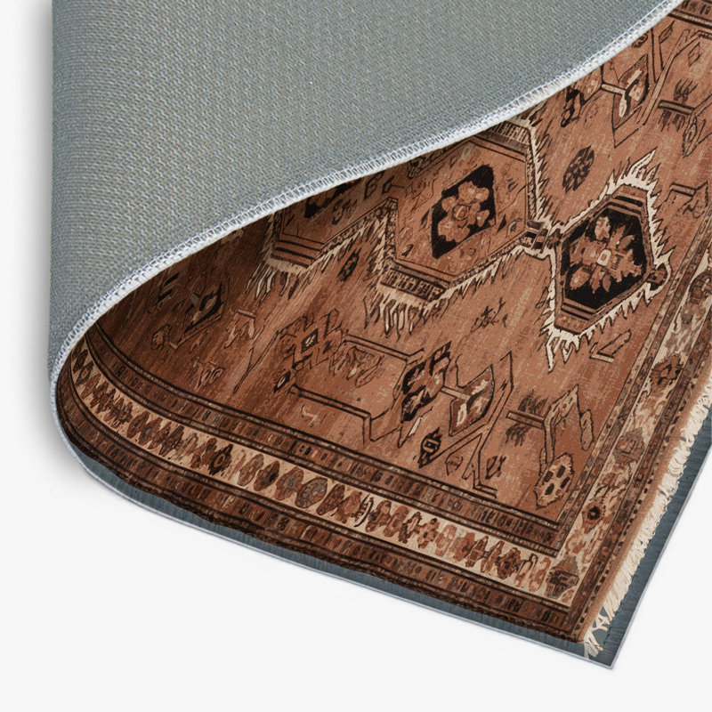 Tapis turc intérieur et extérieur brun, Rectangle 4pi x 6 pi