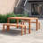 4 - Person Wood Patio Dining Set with Rectangular Table-1030639460