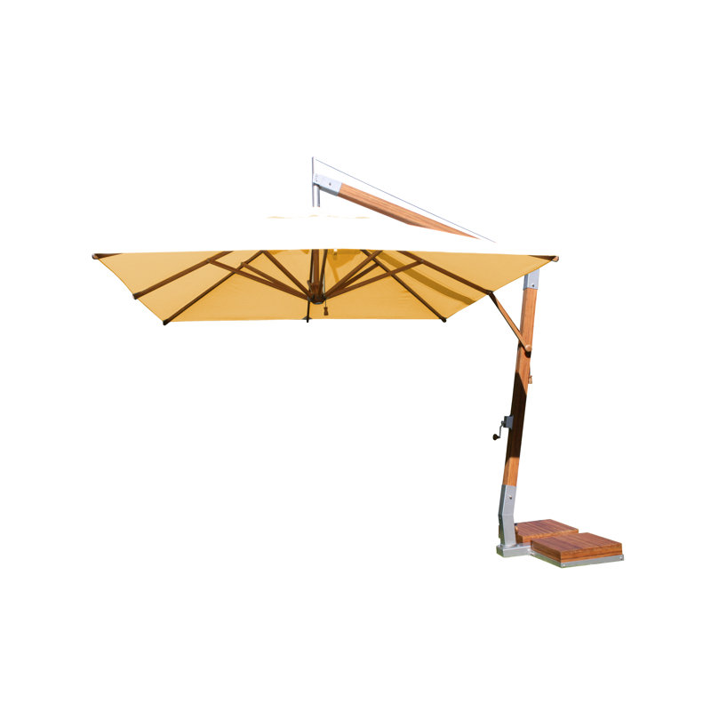 Parasol carré en porte-à-faux 10 pi Sidewind, Écru
