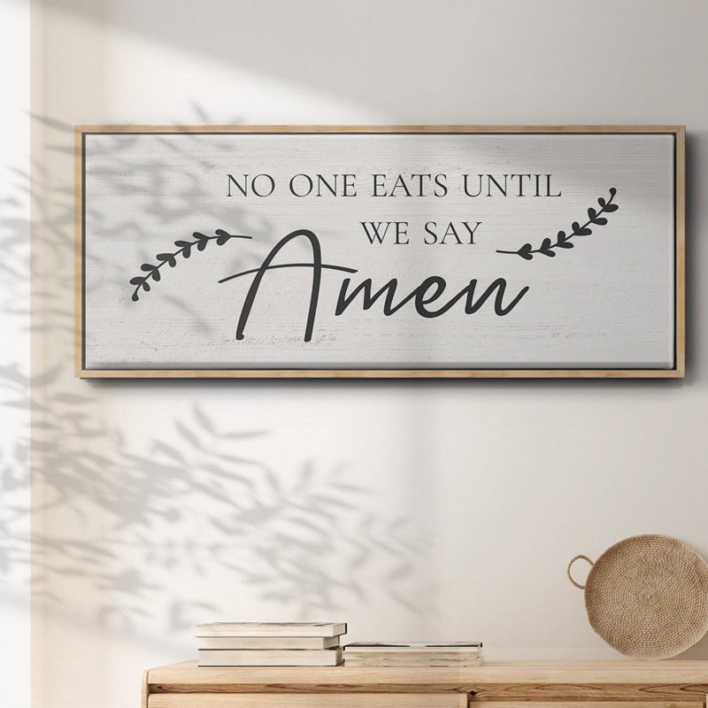 «Say Amen», toile encadrée, H 8 po x l 20 po
