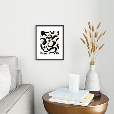 " Black Brushstroke Ecru "