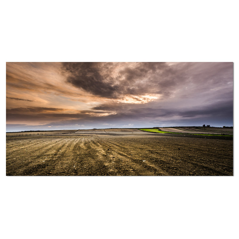 «Field Waiting for Cultivation», reproduction de photo sur toile tendue, H 28 po x l 60 po