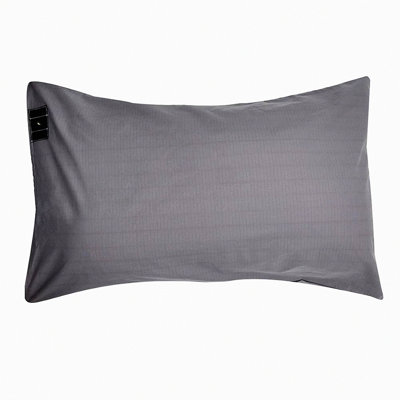 Conductive Grounding Pillowcase - Grounded Gray Pillow Cover with 15ft Cord for EMF Protection and Better Sleep - 20x36in Size