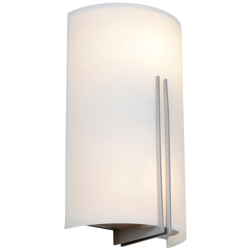 Collazo Flush Mounted Sconce, Incandescent, 3.75 L x 7.25 W x 12.5 H, Brushed Steel