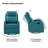 McGuffey Faux Leather Swivel Rocker Recliner with Metal Base-815473510