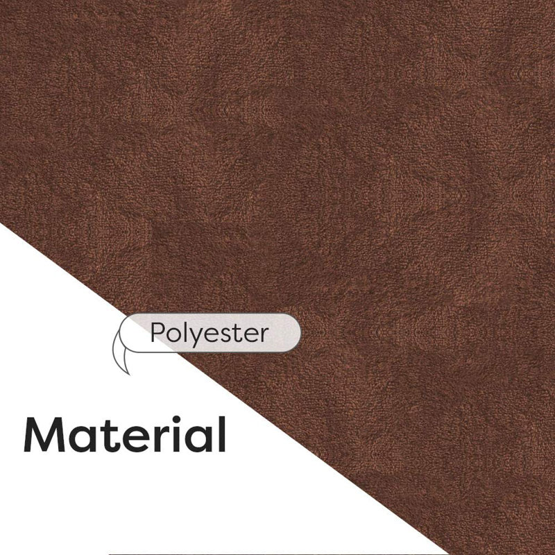 Mckeel Polyester Non-Slip Solid Bath Rug Set, Chocolate