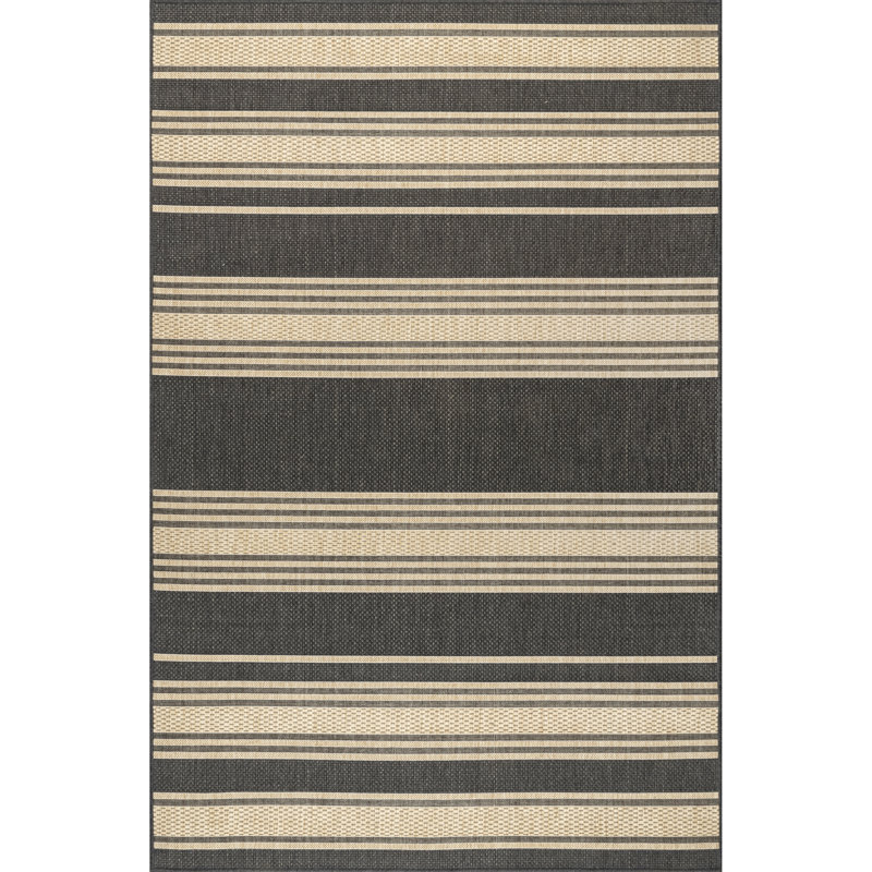 Romy Striped Indoor/Outdoor Area Rug, Rectangle 5' x 8'