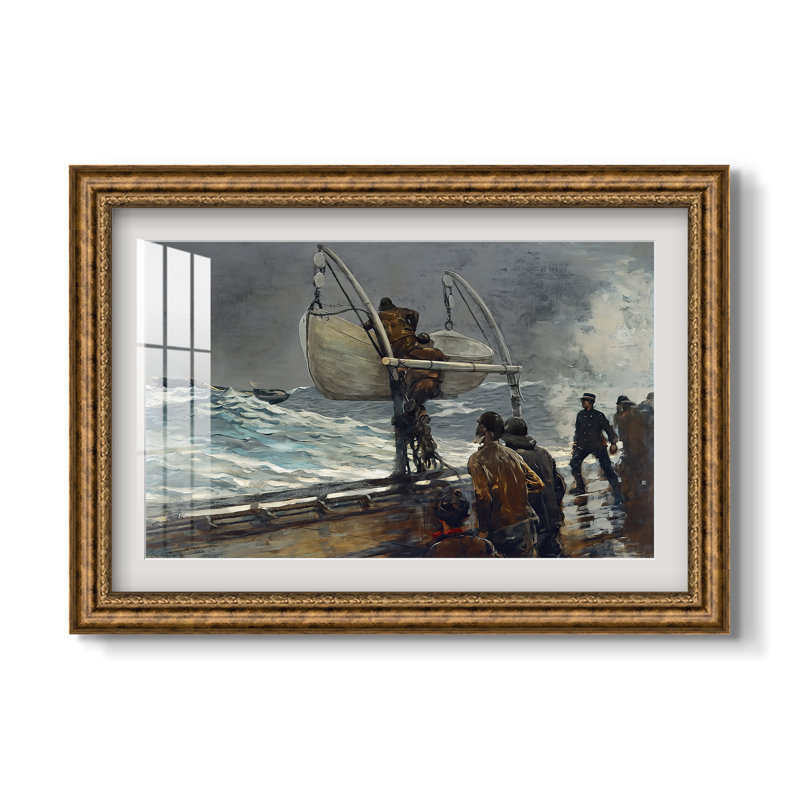 Le signal de détresse, vers 1896 - Winslow Homer - Estampe encadrée sur mesure, 20x28 INNER SIZE, Framed Print with Mat