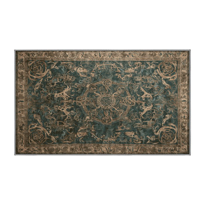Machine Washable Brown Area Rug