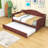 Twin Size Wooden Daybed with Trundle-1957243656