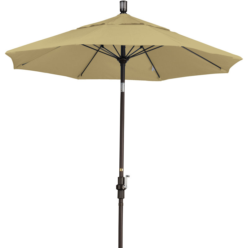 Parasol de marché 7,5 pi Brent, Noir, noir, noir, noir, Toile Sunbrella® beige chiné