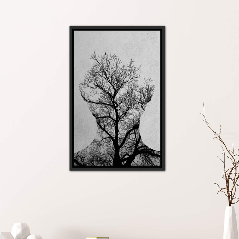 « tree of life » par andreas lie-impression sur impression, H 26 po x l 18 po x 1,5 po, Toile avec cadre noir