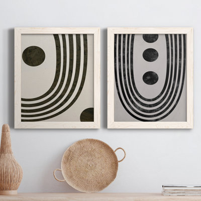 «Tubular Abstract I», peinture sur toile 2 pièces