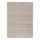 Handmade Oushak Silk and Wool Striped Area Rug