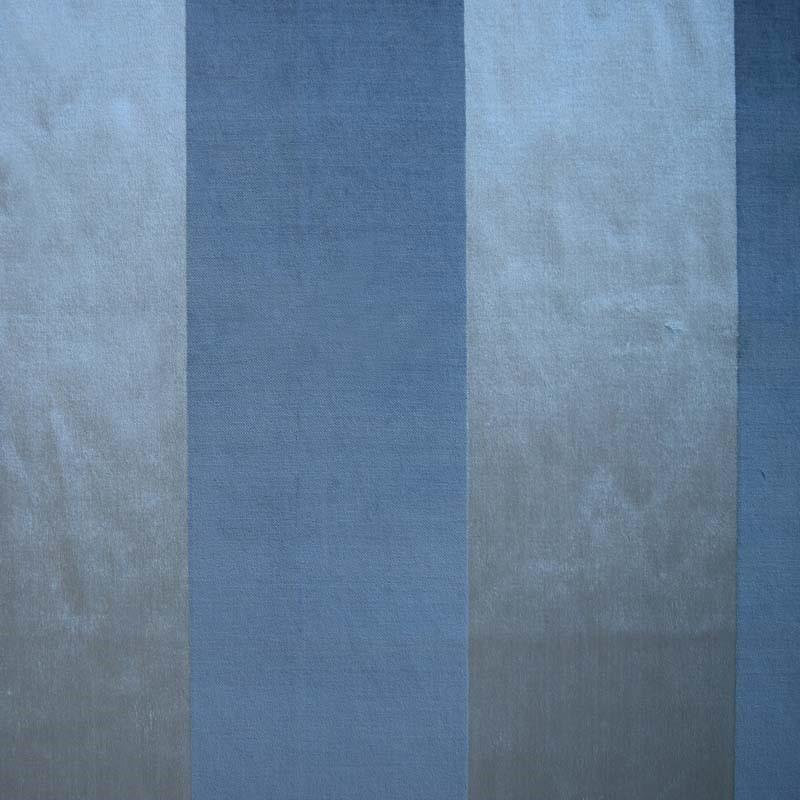 Bottega Fabric | Striped Velvet Fabric | Drapery & Curtain Fabric and Upholstery Fabric, Ocean