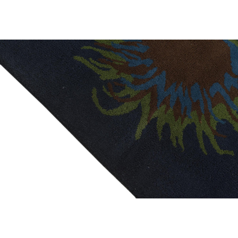 Tapis carré bleu marine Myrick