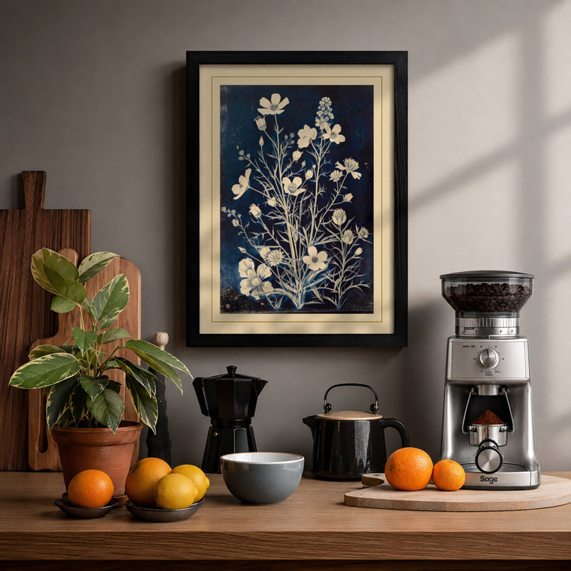 Gilded Botanica Botanical - Framed Print, A3 - 42.0 x 29.7 cm, Black