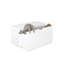 Banc de rangement moderne blanc avec tiroir coulissant, rangement minimaliste pour l'entrée, la chambre à coucher ou le salon