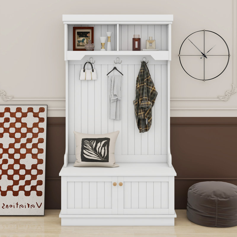 Portemanteaux avec crochets, Blanc